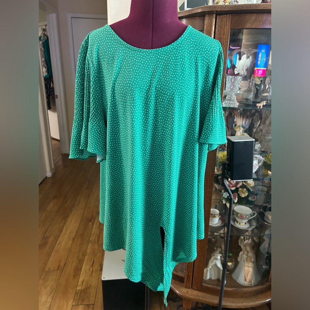 Adrianna Papell Short Sleeve Blouse.